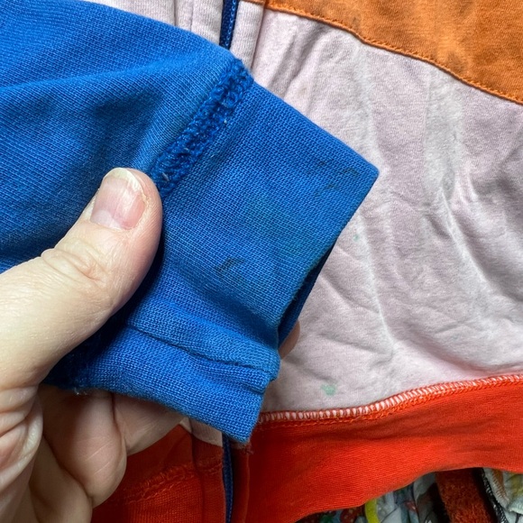 Sz8 Hanna Andersson Colorful Patchwork Hoodie Play Condition - Picture 8 of 9